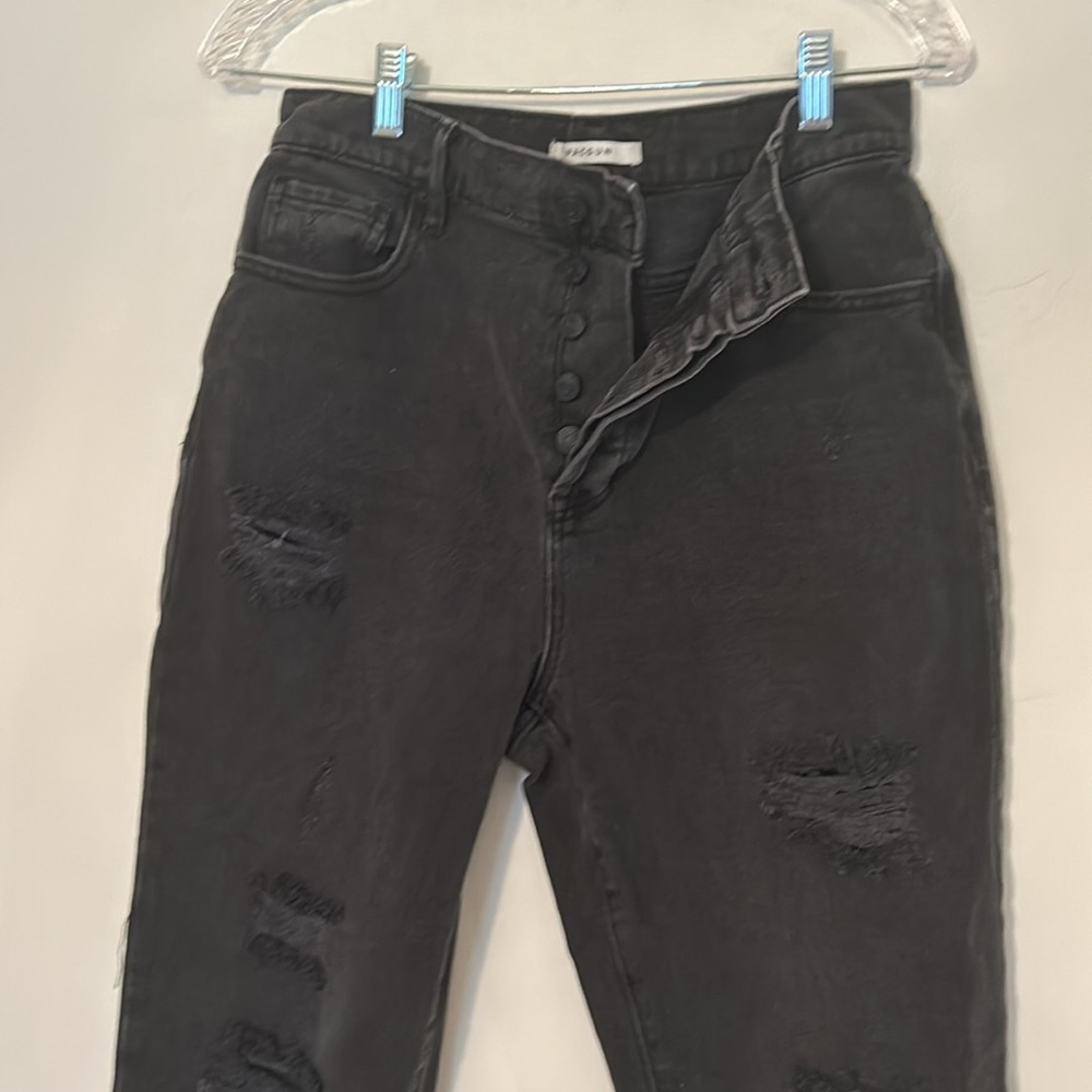 PACSUN 28 High Rise Ripped Straight with Raw Hem - Picture 3 of 6